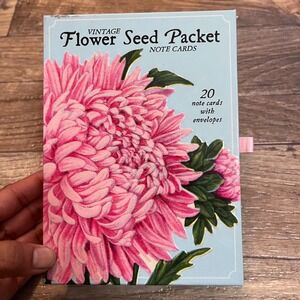 Rock Point Vintage Flower Seed Packet Note Cards 14 Count Open‎ Box Floral Art